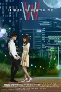 Póster del drama coreano "W: Two Worlds" con Lee Jong-suk y Han Hyo-joo.